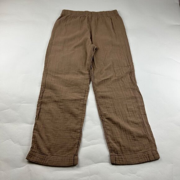 Gap Cocoa Brown Cotton Gauze Wide Leg Lounge Pant M - Picture 6 of 7